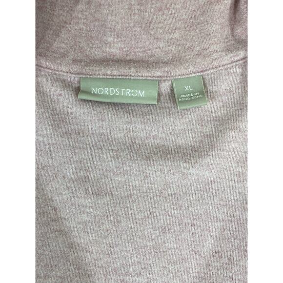 Nordstrom Womens Knit Zip Up Jacket Size XL Heathered Pink READ - Picture 3 of 12